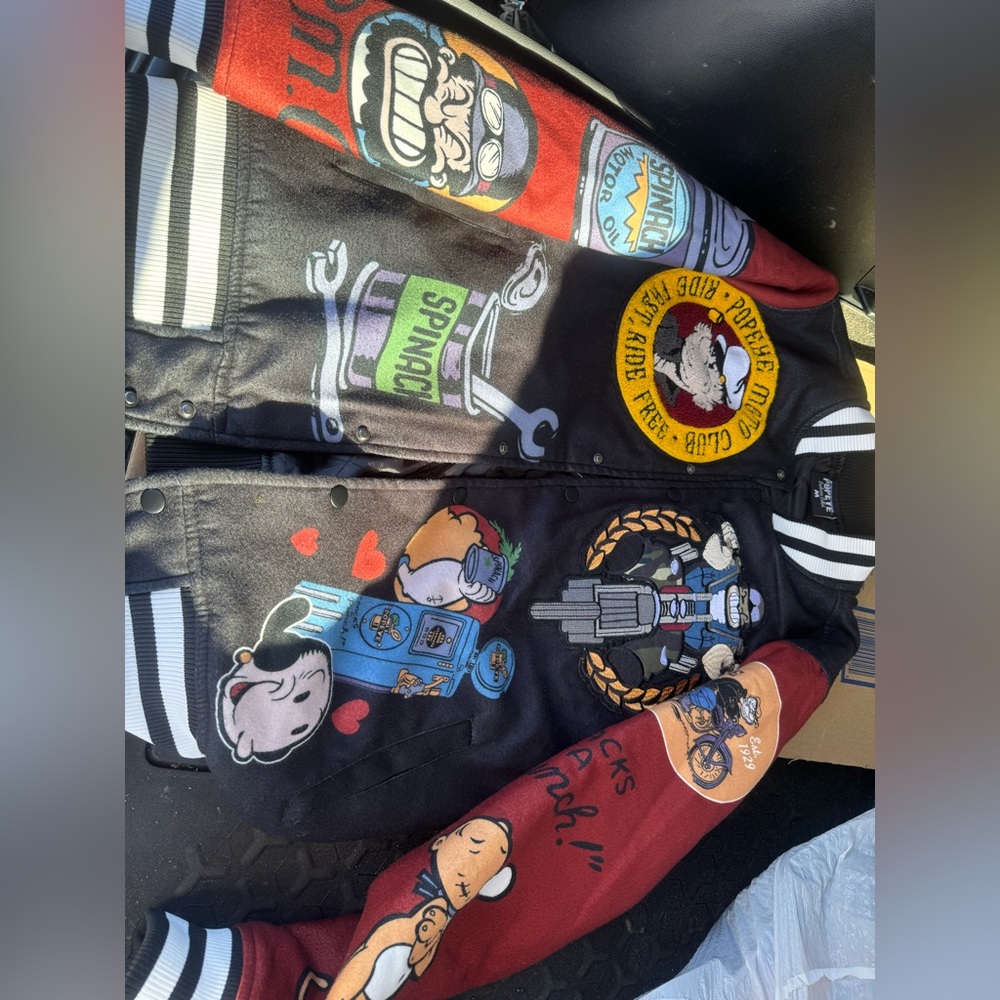 Reason x Popeye wool varsity jacket Size Medium